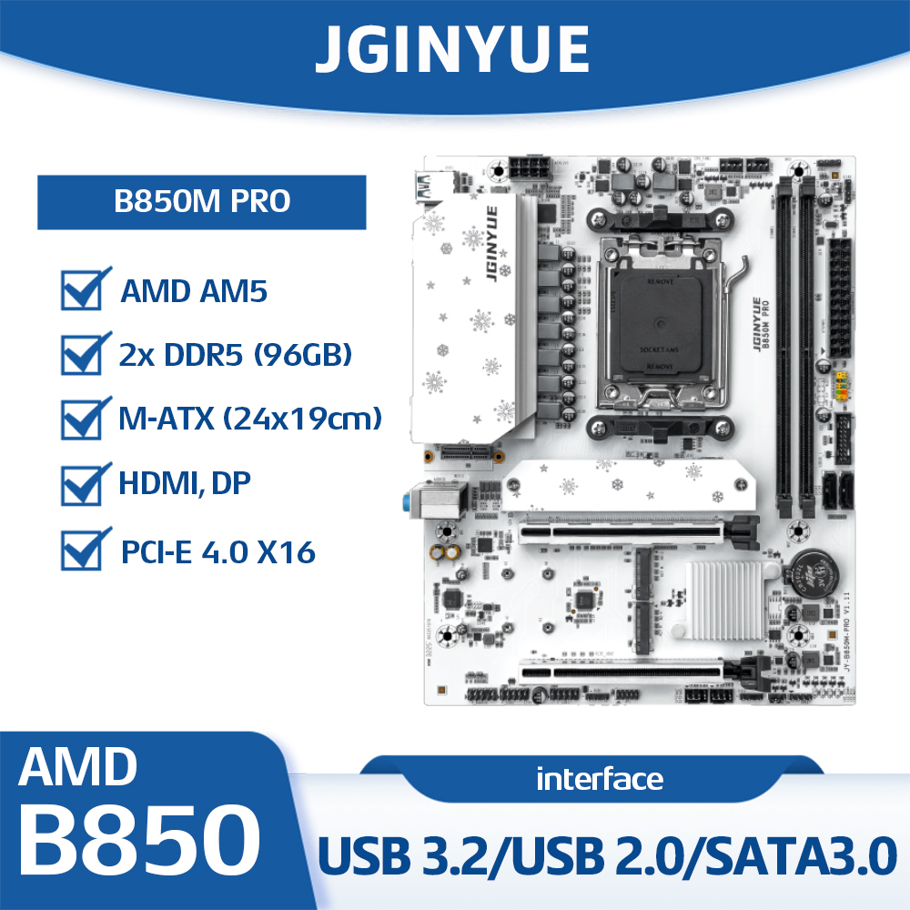 Am5 Micro Atx Pcie 5.0 Motherboard - Материнская плата JGINYUE B850M PRO для