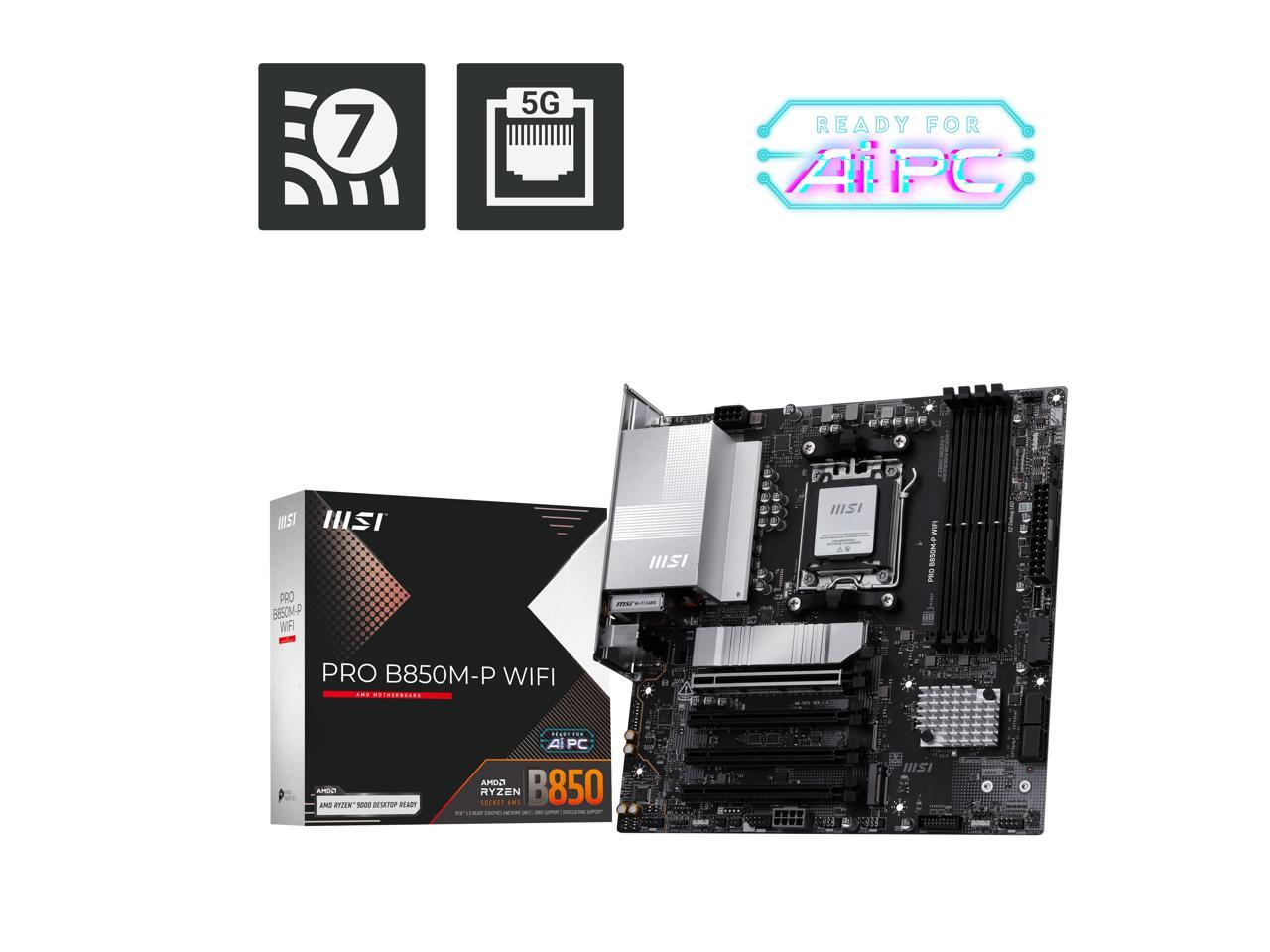 Am5 Micro Atx Pcie 5.0 Motherboard - Материнская плата MSI PRO B850M-P WIFI