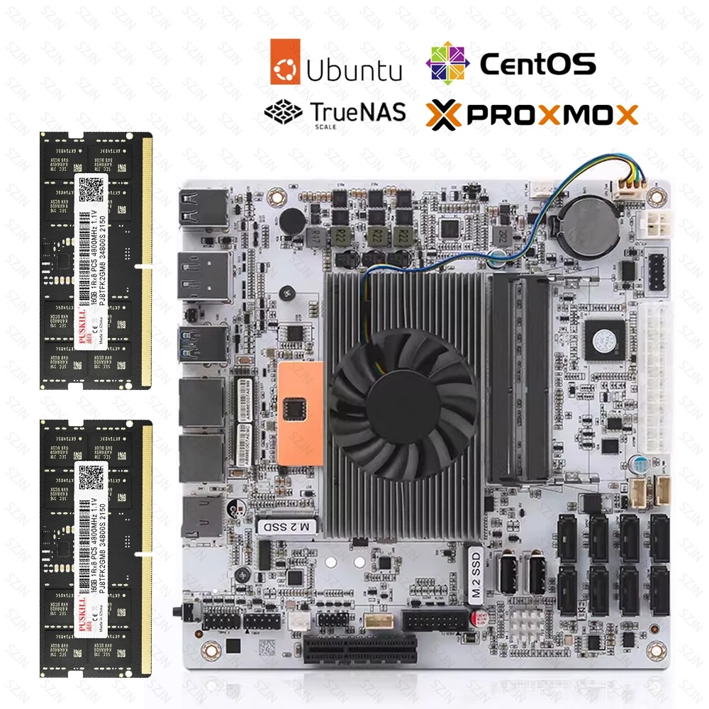 Материнская плата I5-8265U ES  – обзор и цена Mini Itx Dual 2.5G Nas Motherboard