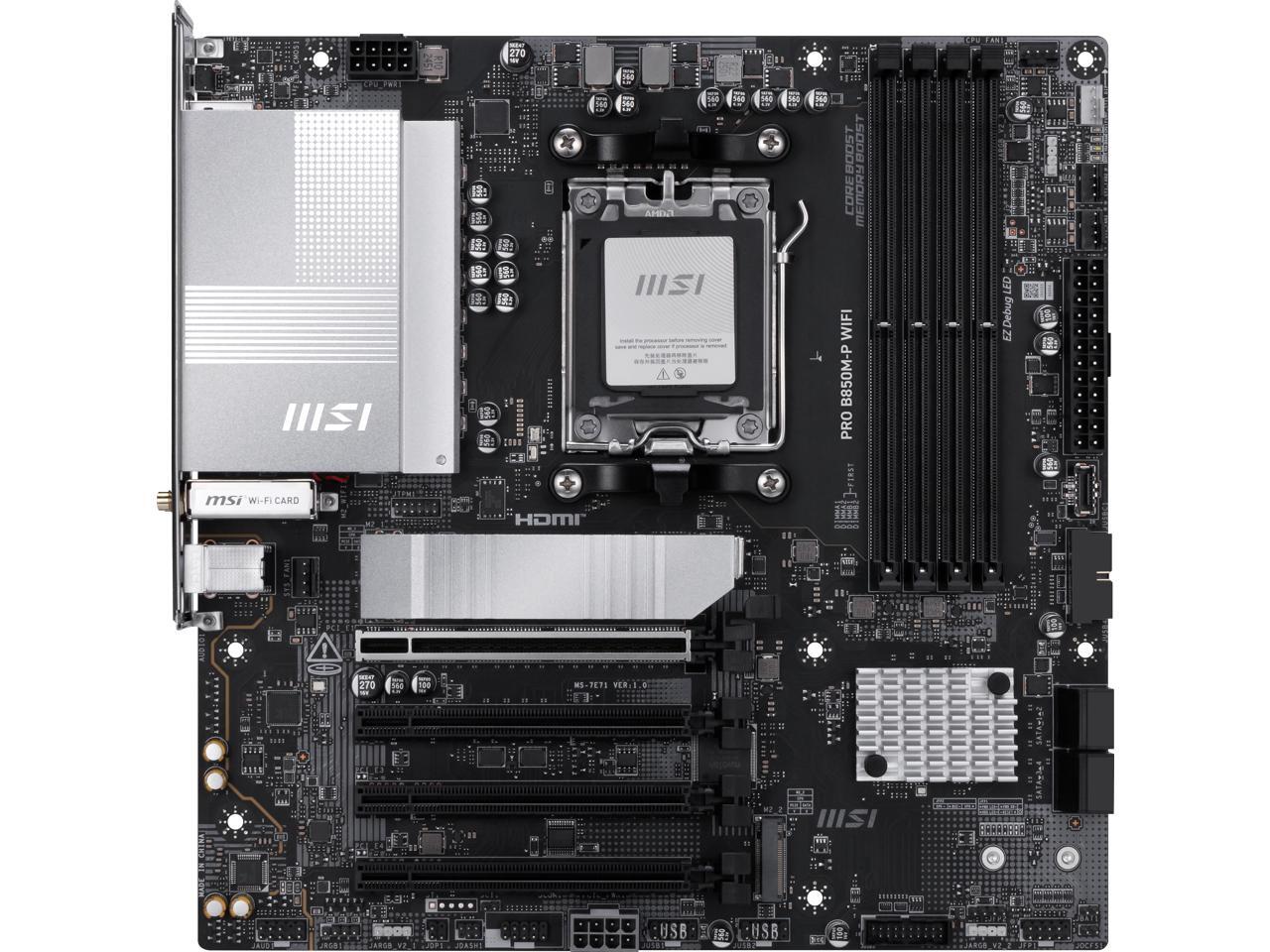 Материнская плата MSI PRO B850 – обзор и цена Am5 Micro Atx Pcie 5.0 Motherboard