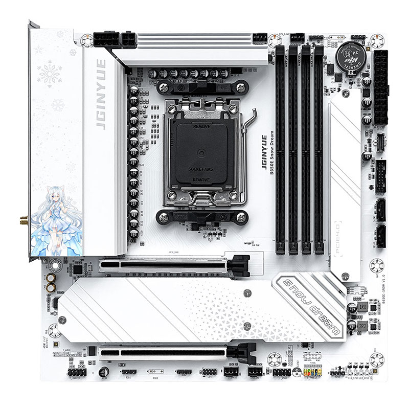 JGINYUE B650E Snow Dream AM5 M – обзор и цена Am5 Micro Atx Pcie 5.0 Motherboard
